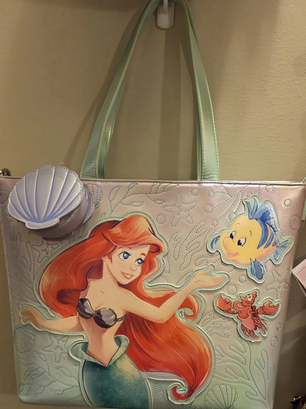 LF The Little Mermaid Ariel Pastel Tote Bag With Coin Purse